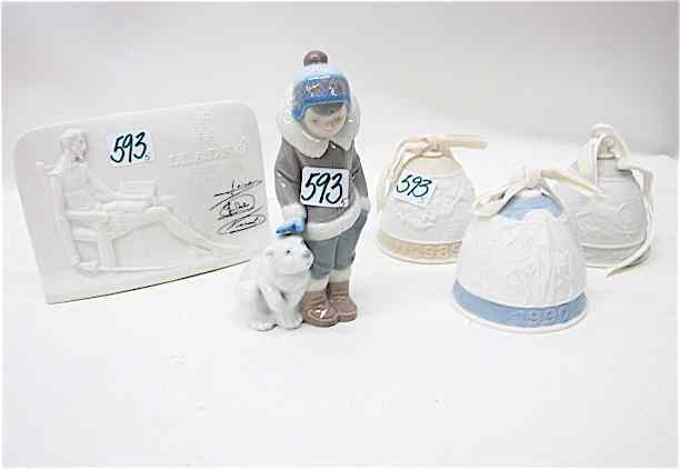 Appraisal: FIVE LLADRO PORCELAINS ''Eskimo Boy with Pet '' ''H Lladro