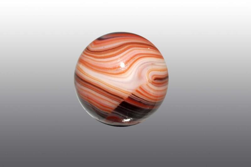 Appraisal: Christensen Striped Marble Description Opaque base glass with tight lines