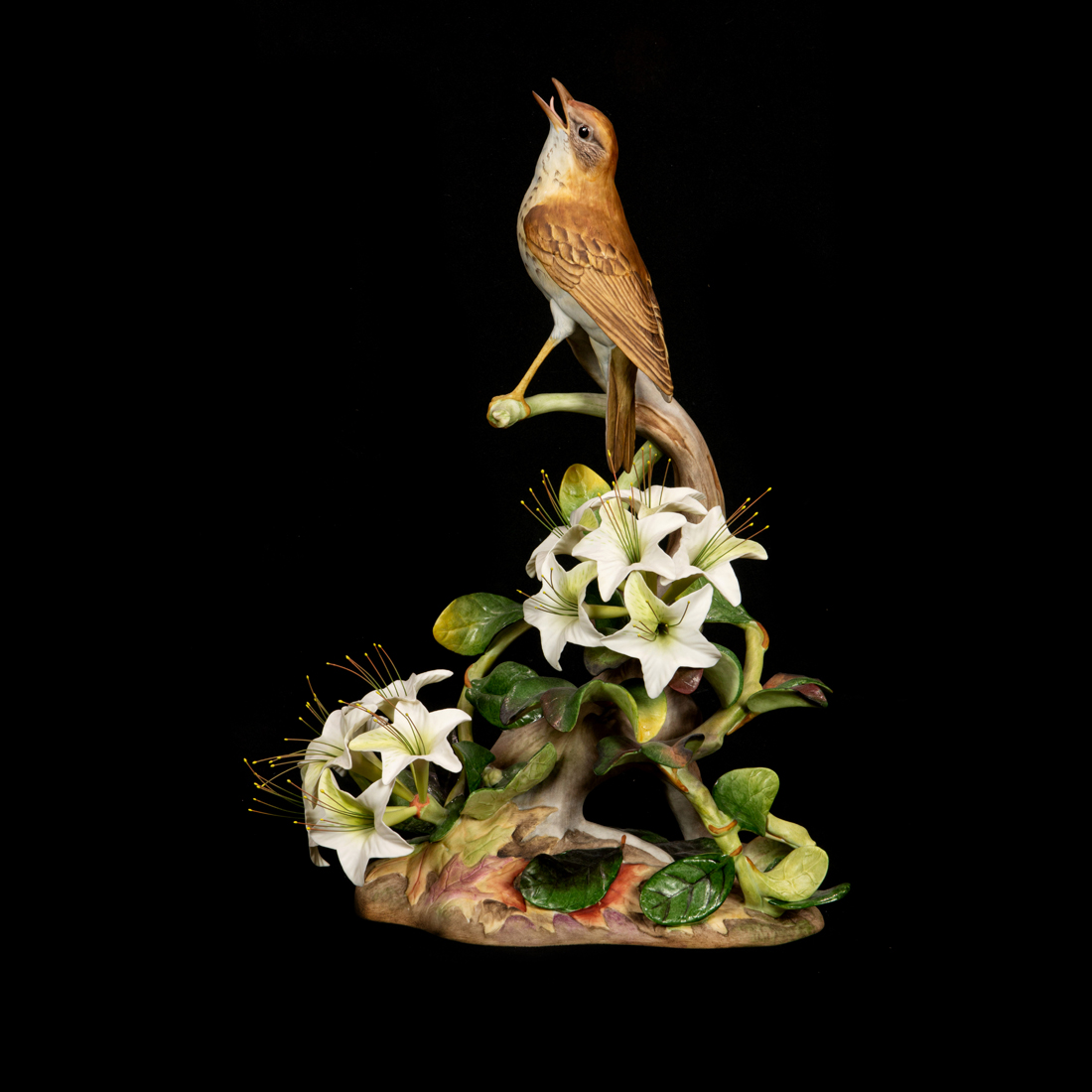 Appraisal: A BOEHM PORCELAIN LIMITED EDITION WOOD THRUSHES A Boehm porcelain