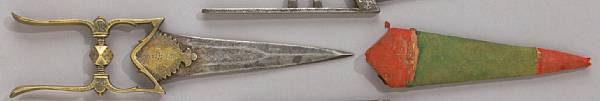 Appraisal: A brass hilted katarSindh th century The inch blade with