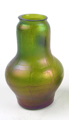 Appraisal: AUSTRIAN LOETZ ART GLASS VASE The deep violet-purple base shading