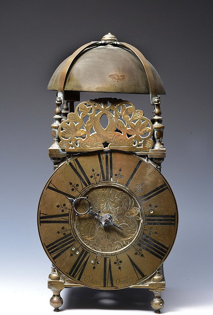 Appraisal: A LATE TH EARLY TH CENTURY LANTERN CLOCK the Roman