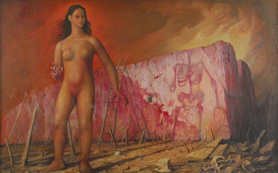 Appraisal: JORGE GONZALEZ CAMARENA Mexican b LA SOMBRA oil on canvas