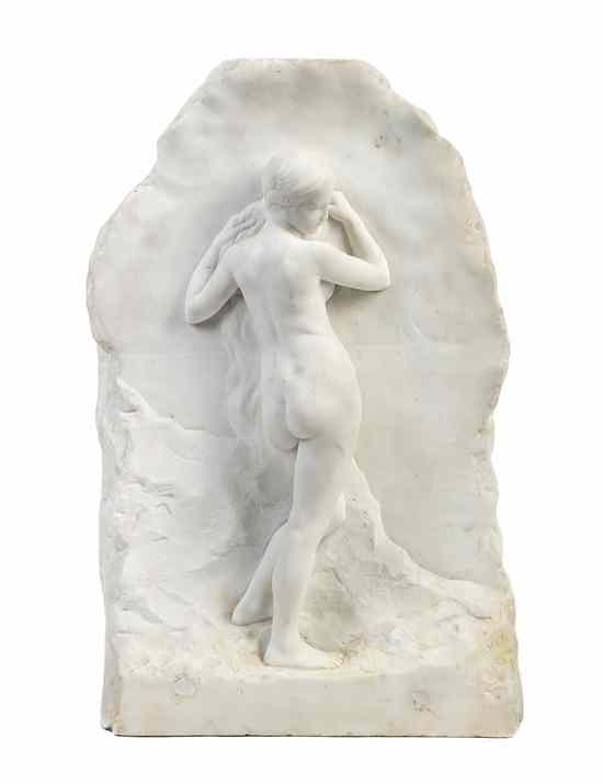 Appraisal: A French Carved Marble Sculpture Alfred Boucher La Philosphe de