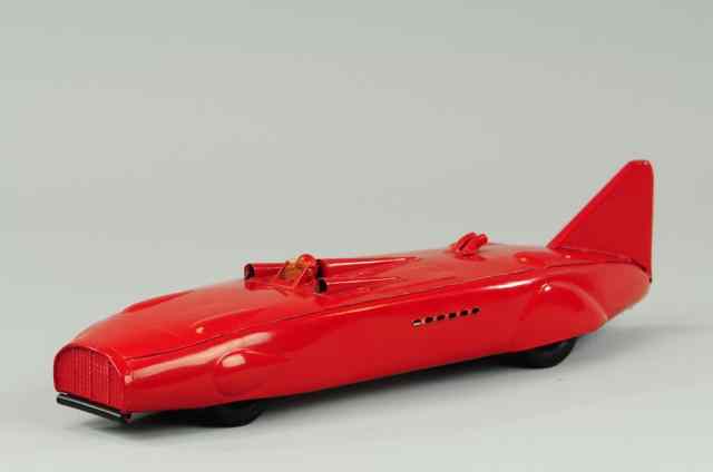 Appraisal: KINGSBURY ''THUNDERBOLT'' RACER Pressed steel painted in red overall a