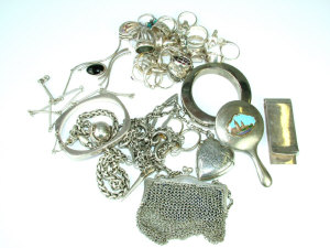 Appraisal: A Good collection of silver and paste set costume jewellery