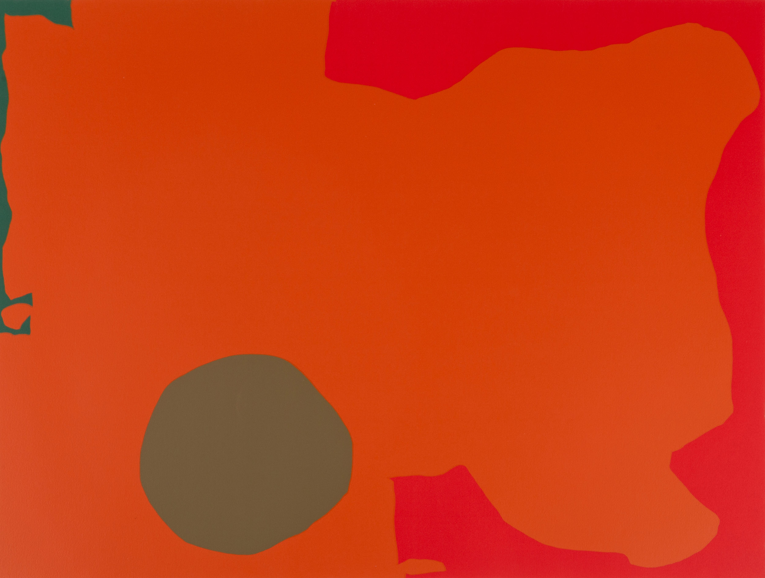 Appraisal: PATRICK HERON BRITISH - UMBER DISC RED EDGE Screenprint on