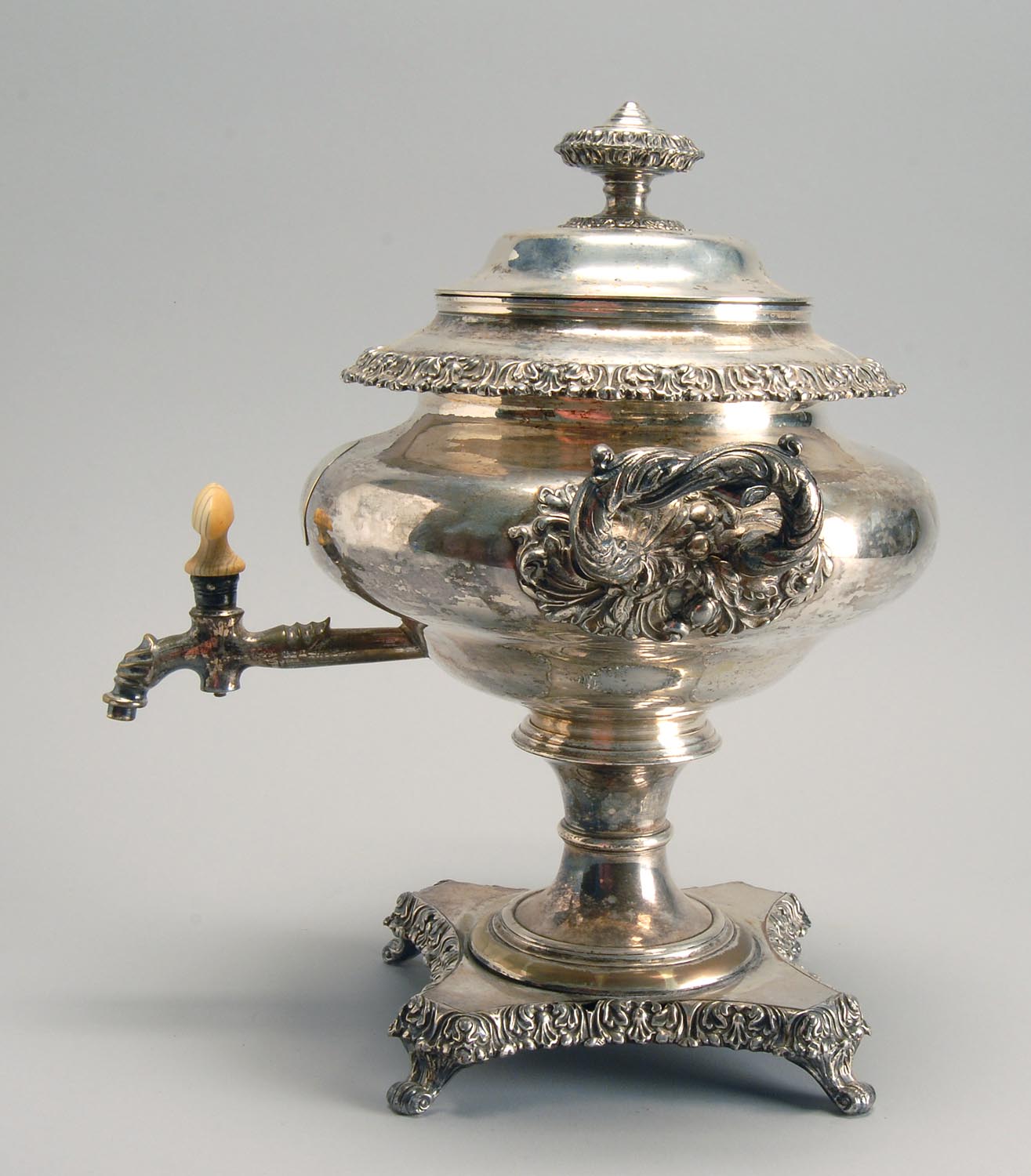 Appraisal: SHEFFIELD SILVER PLATED COFFEE URN First Half of the th