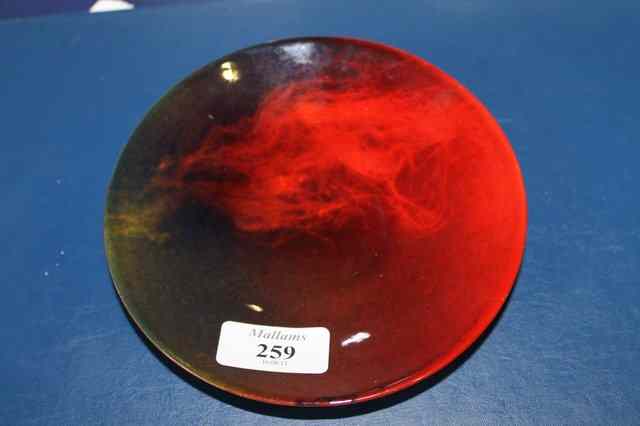 Appraisal: A ROYAL DOULTON ROUGE FLAMBE VEINED DISH numbered and with