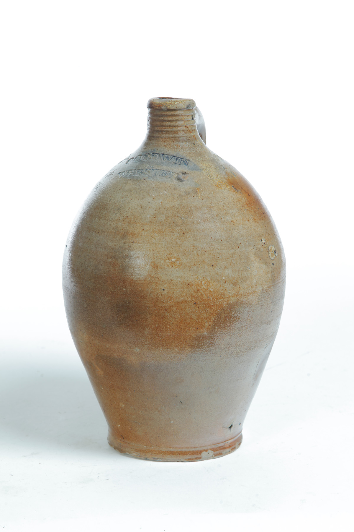 Appraisal: AMERICAN STONEWARE JUG STAMPED GOODWIN WEBSTER Connecticut st quarter- th