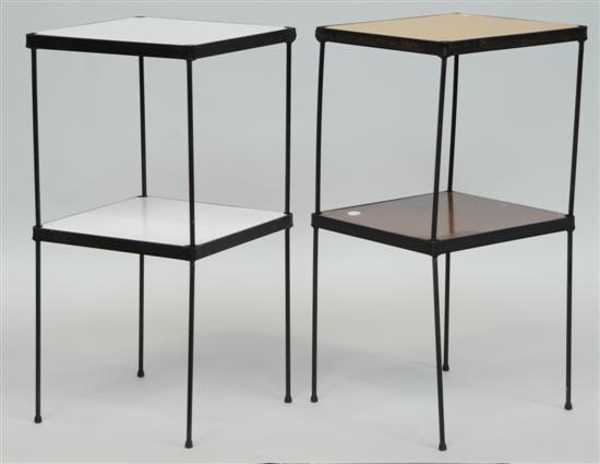 Appraisal: STACKING TABLES A set of four mid th C modern