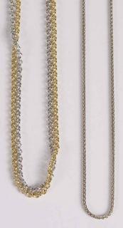 Appraisal: Two kt Chains one wheat chain necklace stamped K Italy