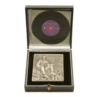 Appraisal: John Lennon Silver Medal by Royal Mint Weight Ounce in