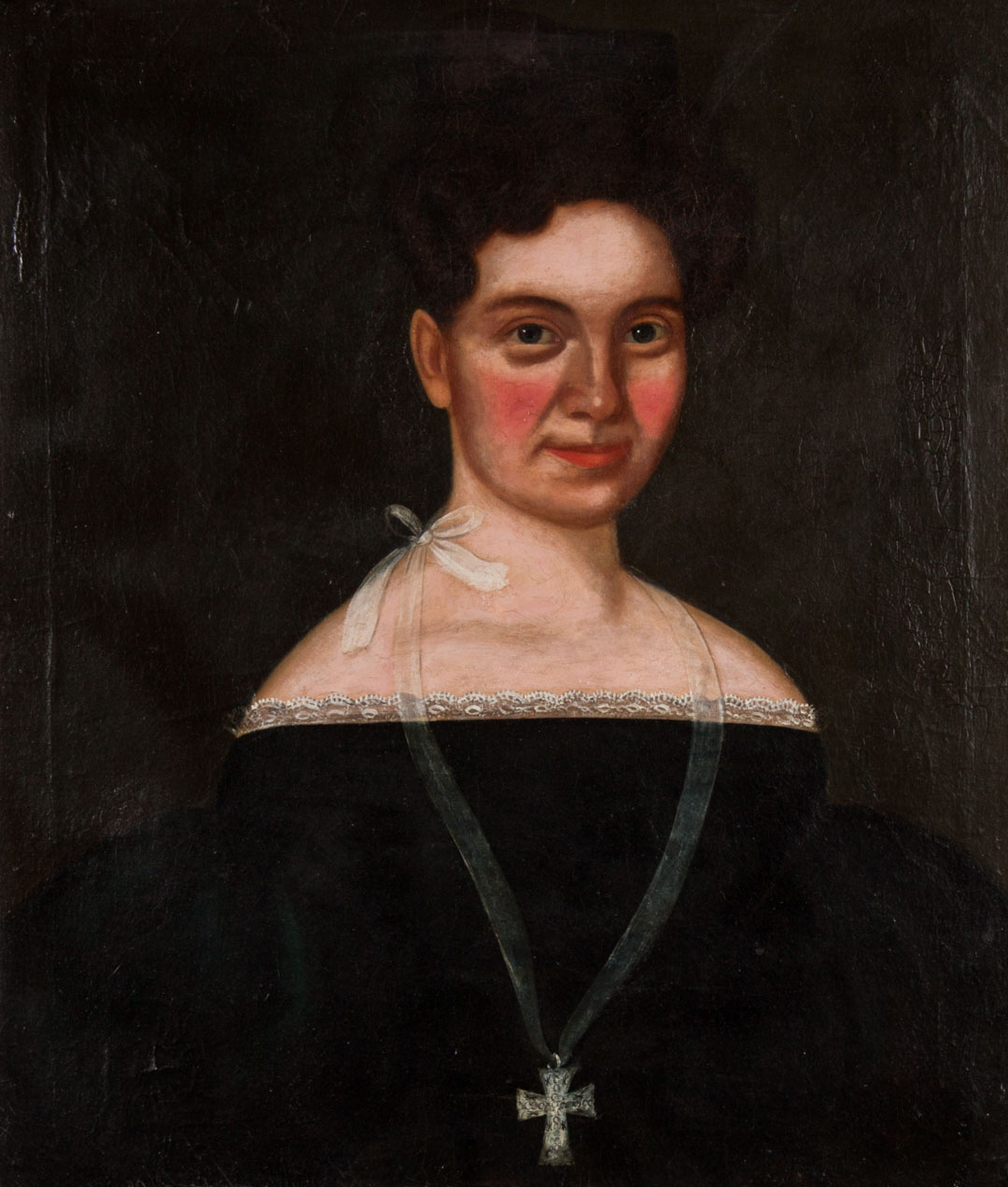 Appraisal: American School e th c Portrait of a Lady oil