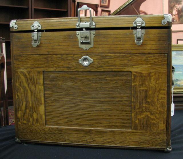 Appraisal: Antique Gerstner Oak Machinist's Chest with hinged top and locking