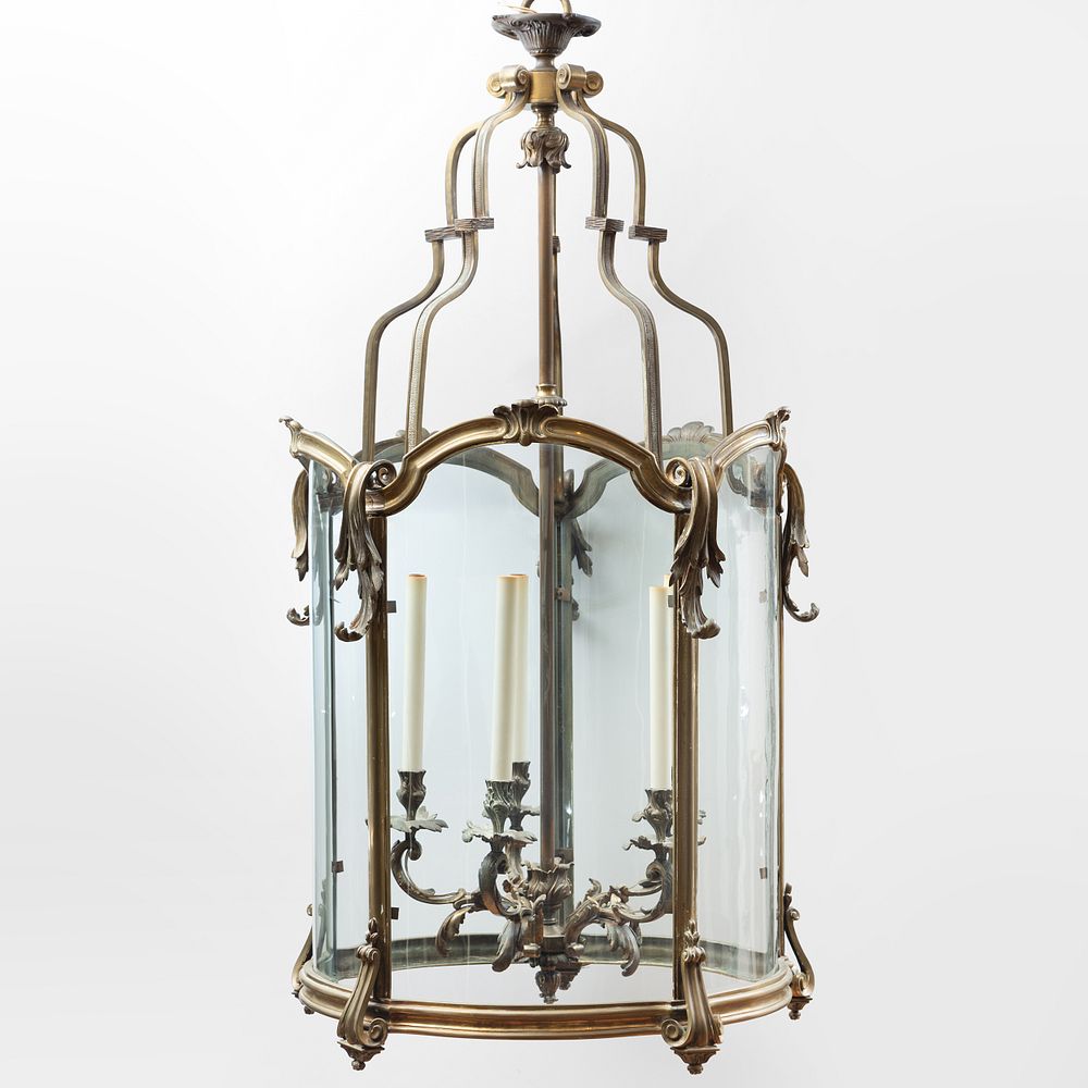 Appraisal: Louis XV Style Bronze Five-Light Lantern ft in x in