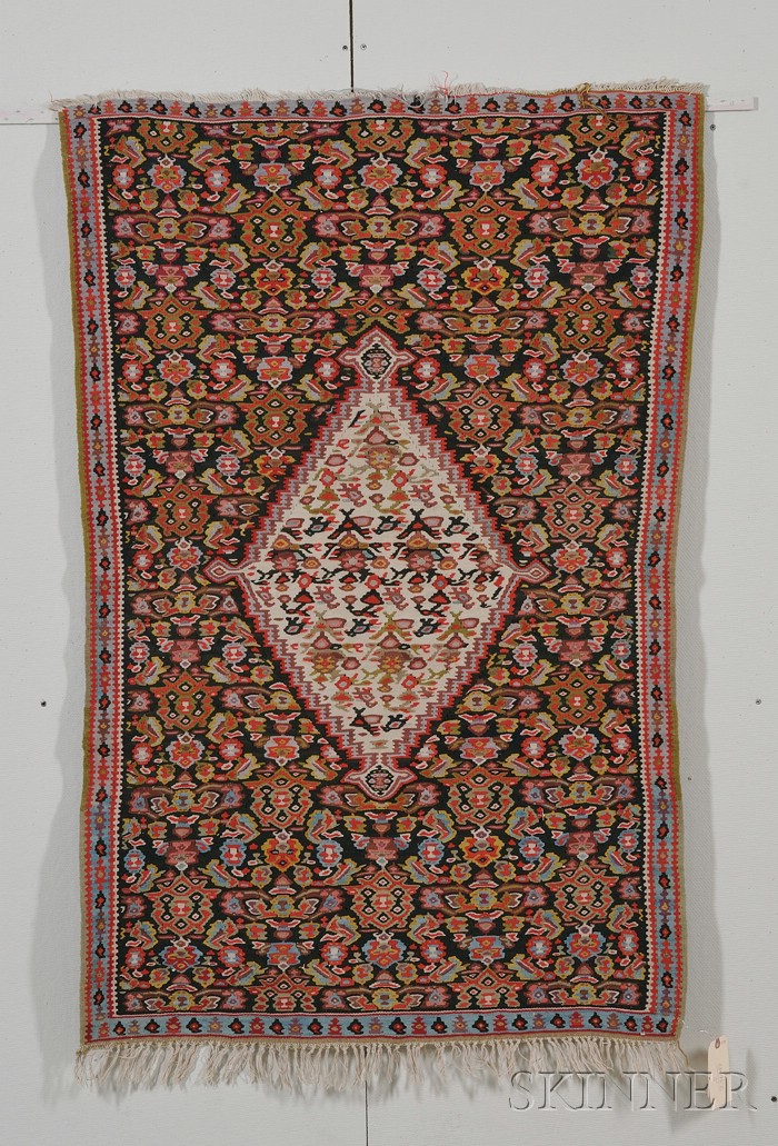 Appraisal: Senneh Kelim Northwest Persia early th century slight end fraying