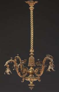 Appraisal: French Louis XV Style Gilt Bronze Four Light Gasol French