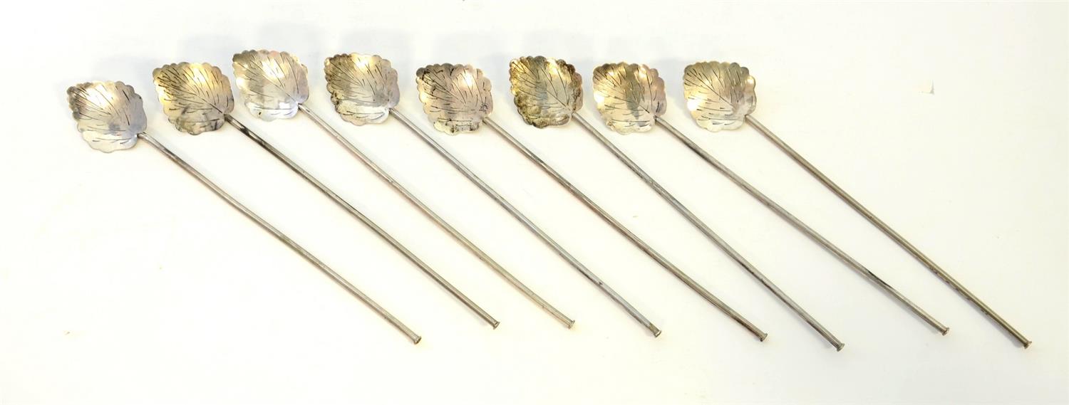 Appraisal: Hector Aguilar Sterling Silver Straws marked to back of spoon