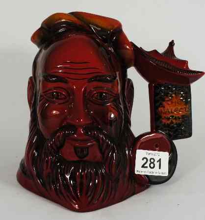 Appraisal: Royal Doulton Large Flambe Character Jug Confucious D Limited Edition