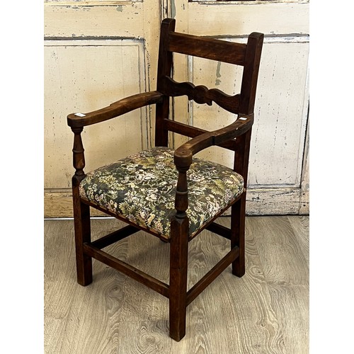 Appraisal: Antique English country arm chair