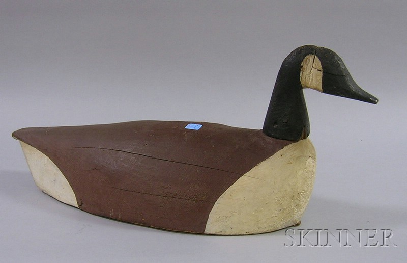 Appraisal: Carved and Painted Wooden Duck Decoy lg in