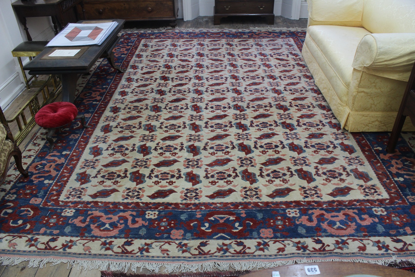 Appraisal: A modern wool carpet of Northern Chinese Tibetan design cream