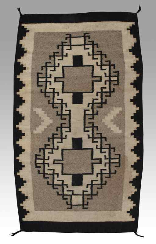 Appraisal: CIRCA 'S NATIVE AMERICAN NAVAJO HAND WOVEN WOOL RUG ''