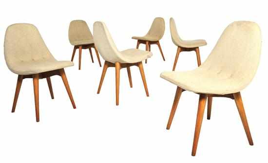 Appraisal: GRANT FEATHERSTON - A SET OF SIX D DINING CHAIRS