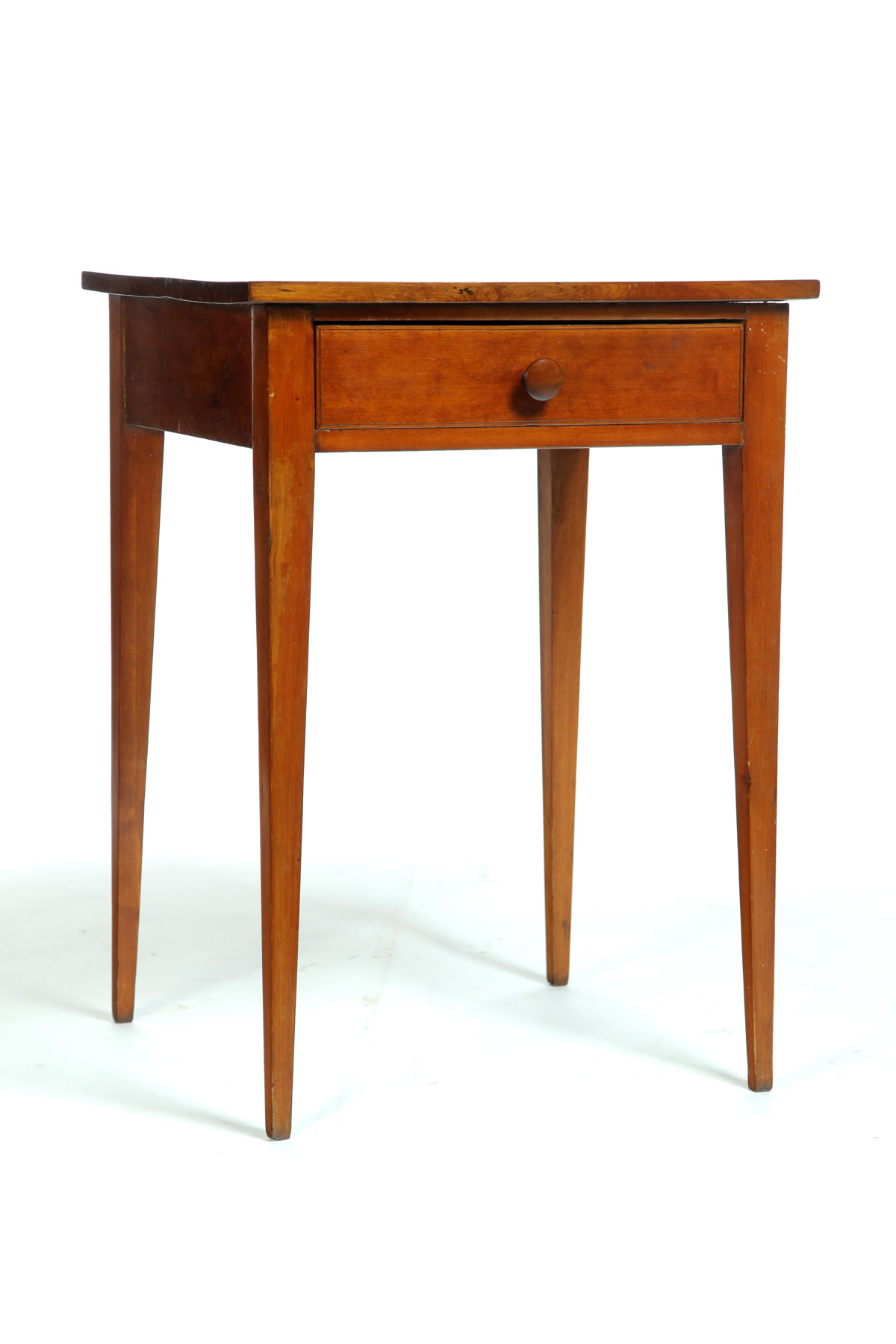 Appraisal: HEPPLEWHITE ONE-DRAWER WORK TABLE American st quarter- th century cherry