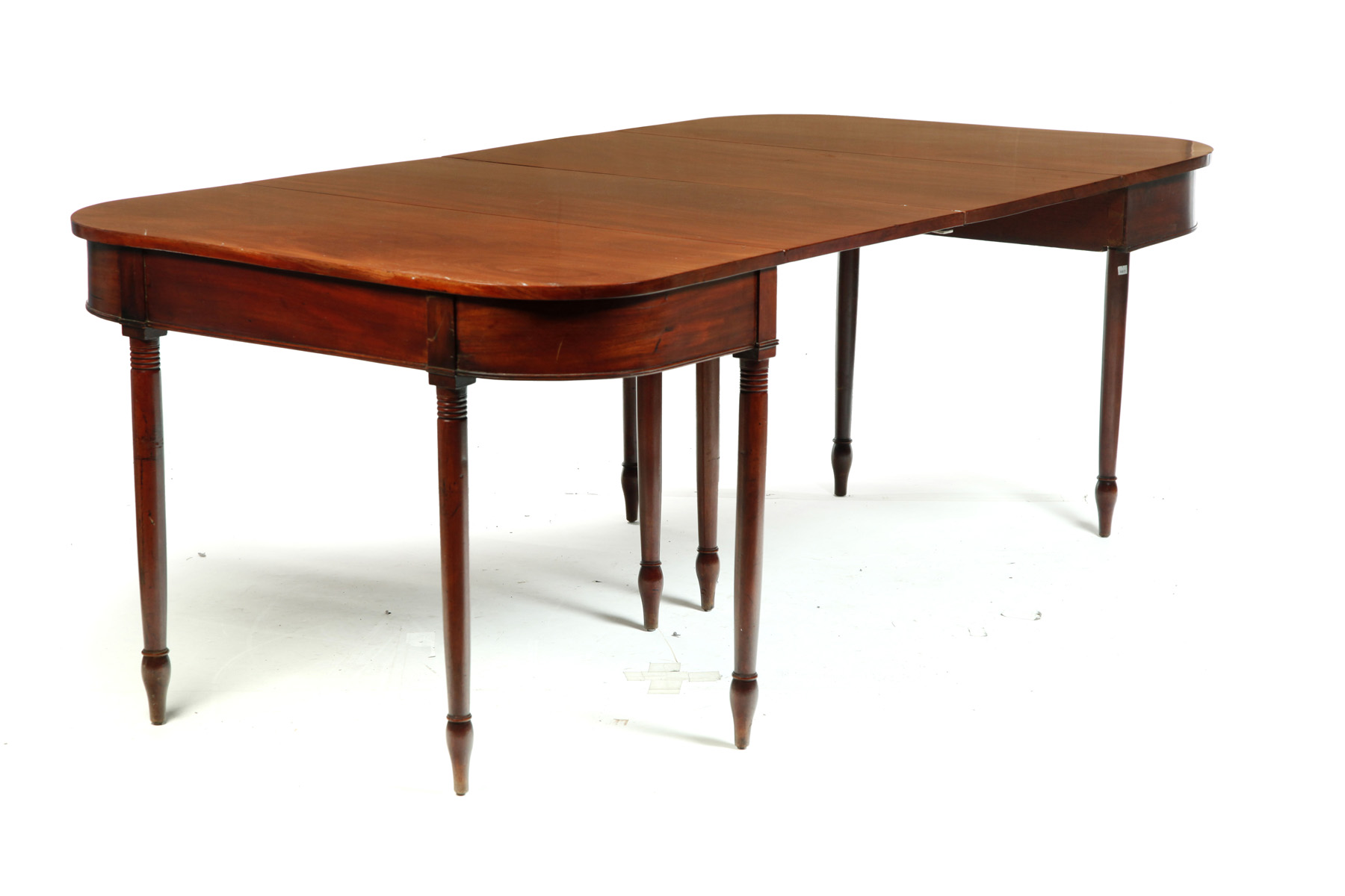 Appraisal: PAIR OF SHERATON D END BANQUET TABLES American nd quarter-