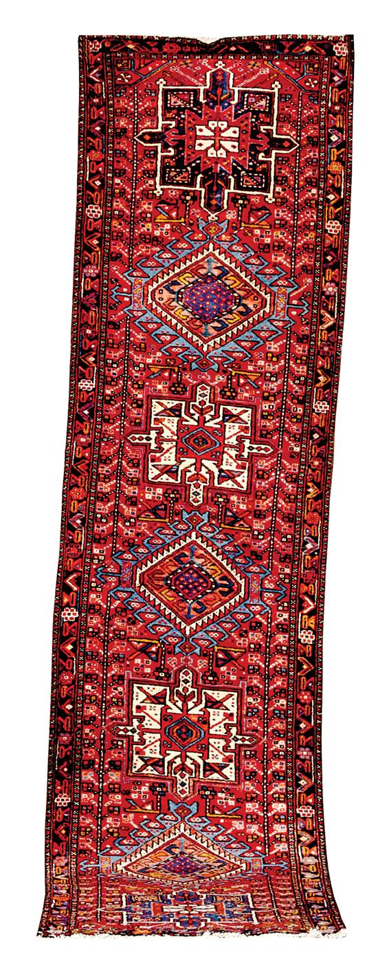 Appraisal: Old Persian Heriz runner ' x '