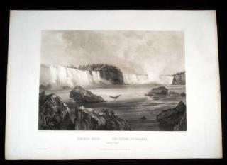 Appraisal: Karl Bodner ANTIQUE ORIGINAL ENGRAVING OF NIAGARA FALLS Prince Maximillian