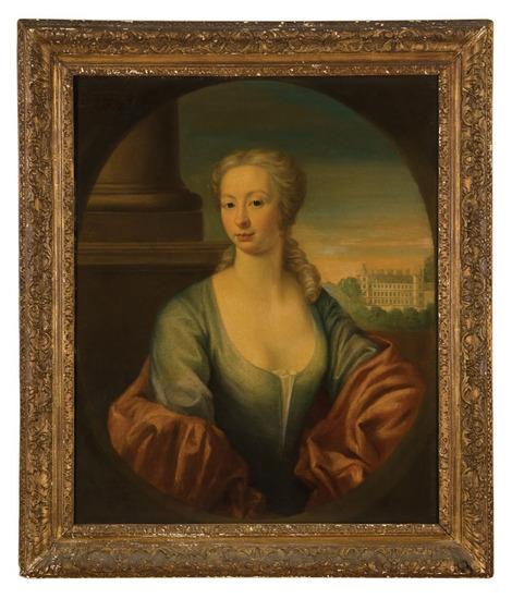 Appraisal: William Mosman - Portrait of Euphemia Boswell in a blue