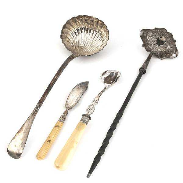 Appraisal: A group of assorted English Scottish silver flatware Comprising Old