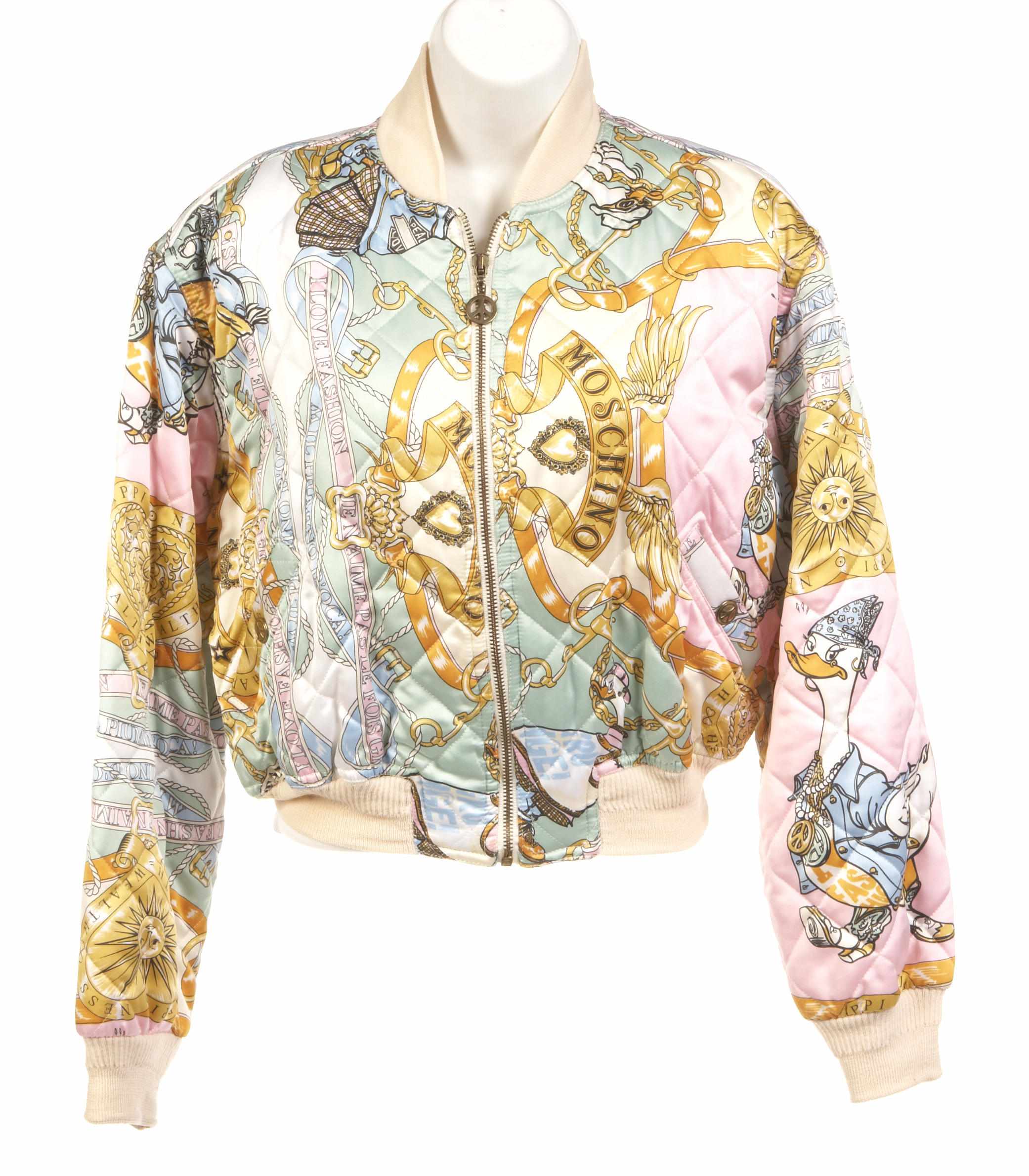 Appraisal: Designer Fashions and AccessoriesProperty of Various Owners A Moschino bomber