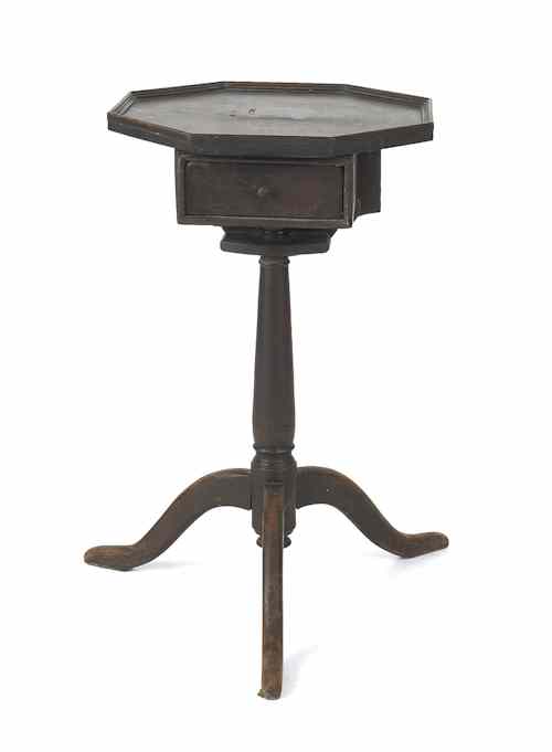 Appraisal: Pennsylvania Queen Anne walnut candlestand late th c with octagonal