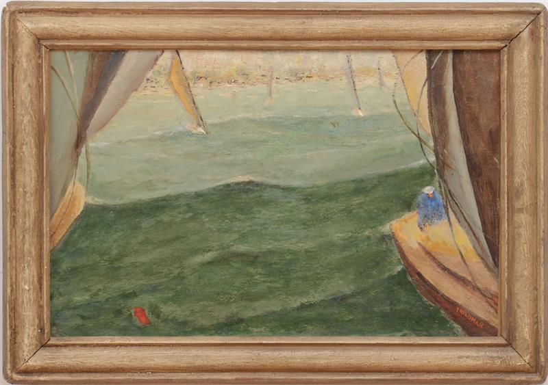 Appraisal: ARNOLD FRIEDMAN - REGATTA Oil on canvas signed 'Friedman' lower