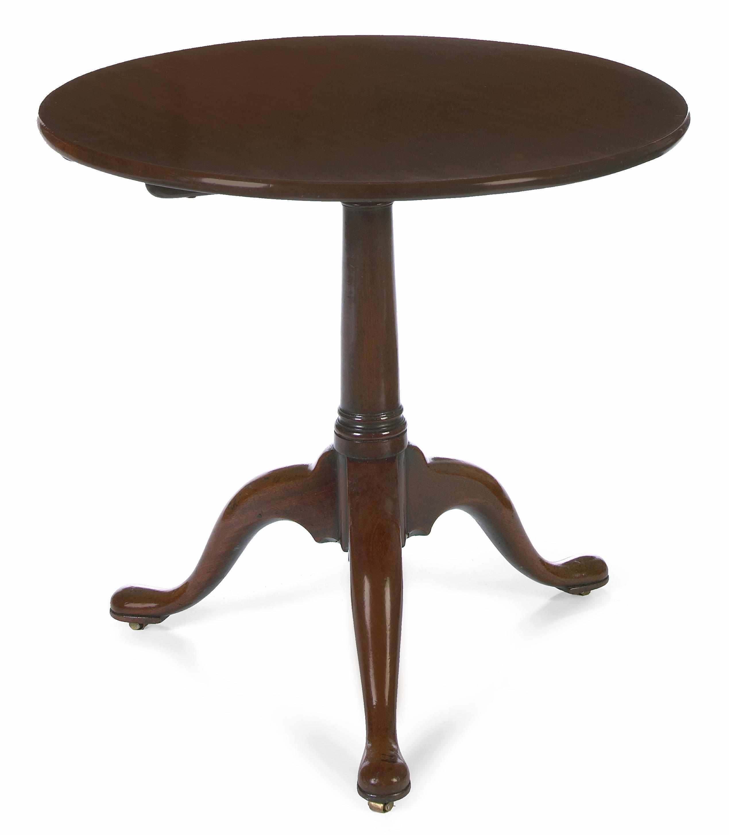 Appraisal: A George III mahogany tripod table fourth quarter th century