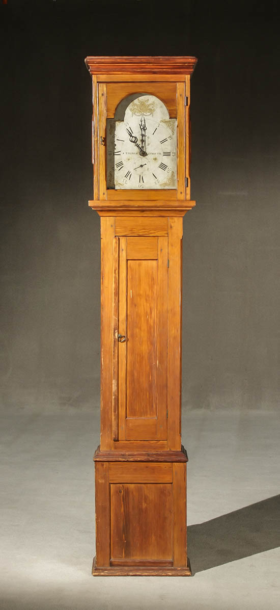 Appraisal: American Pine Tall Case Clock Seth Thomas Plymouth Connecticut Circa