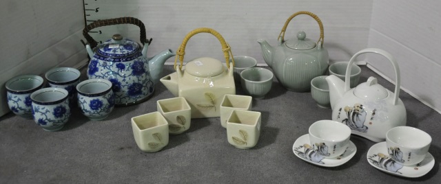 Appraisal: Bx Four TeapotsWith cups