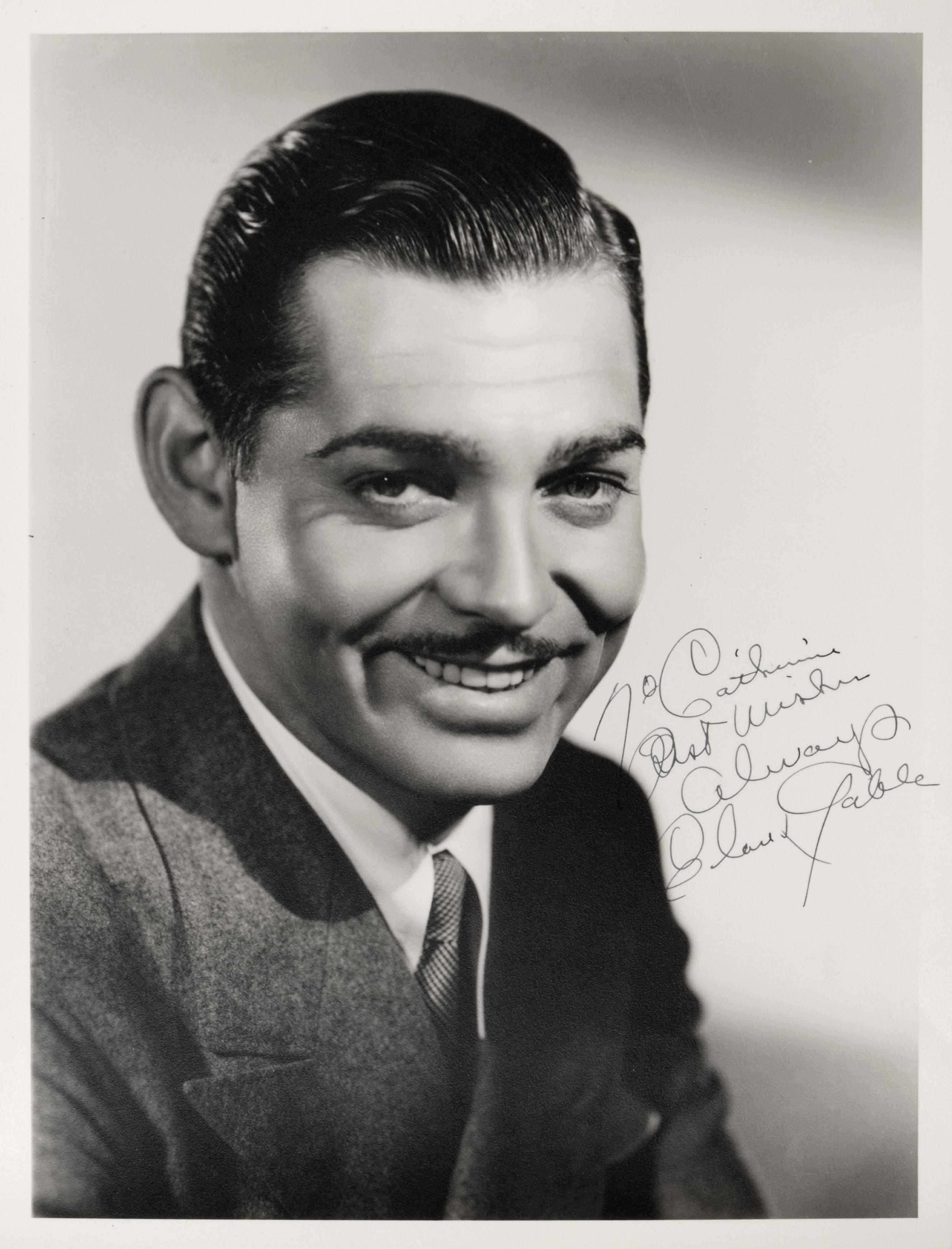 Appraisal: GABLE CLARK Photograph Signed ''Clark Gable'' and Inscribed by inch