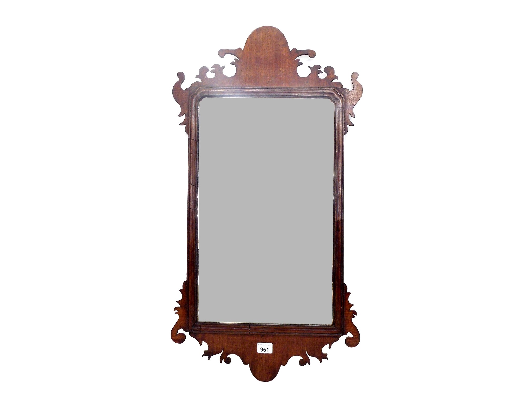 Appraisal: Georgian mahogany fretwork wall mirror high x wide