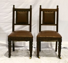 Appraisal: A pair of Victorian mahogany occasional chairs