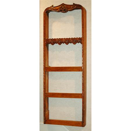 Appraisal: Victorian Carved Walnut Four-Tier Hanging Shelf Estimate -