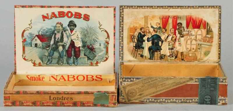 Appraisal: Lot of Black History Related Cigar Boxes Description Includes Lunch