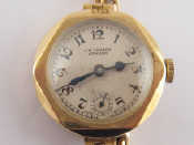 Appraisal: A carat gold lady's wrist watch on a carat gold