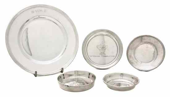 Appraisal: A Collection of American Sterling Silver Articles comprising bread plates