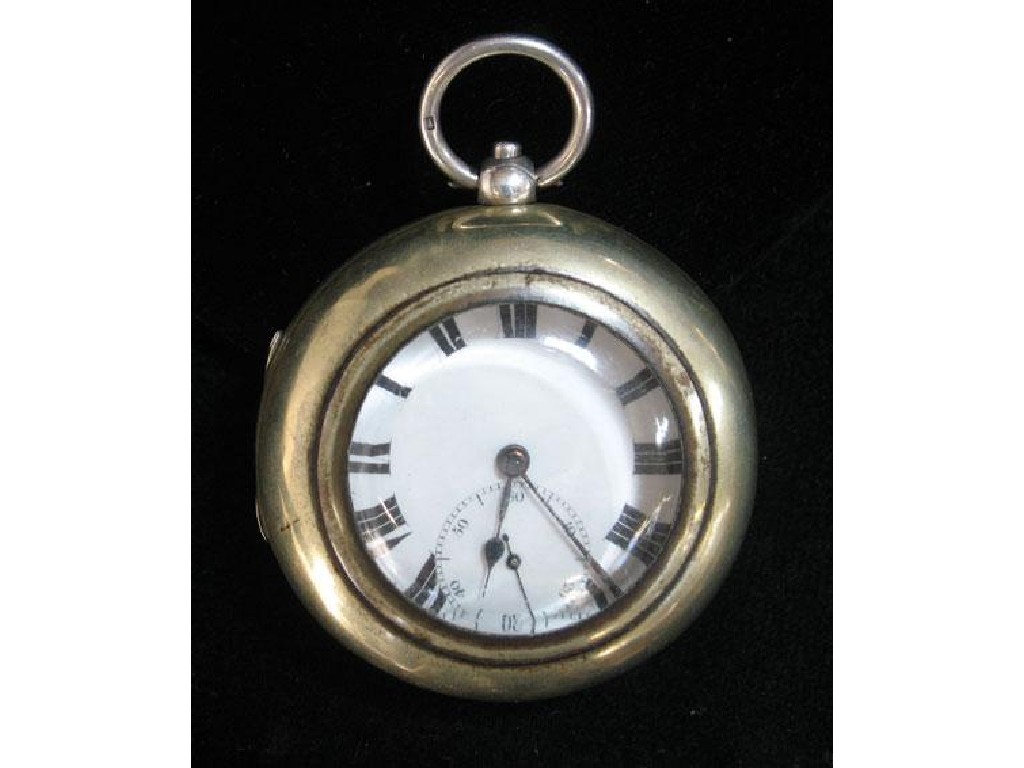 Appraisal: A VICTORIAN PAIR CASED SILVER POCKET WATCH the white enamel