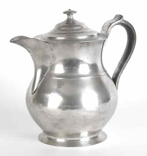 Appraisal: Hartford Connecticut pewter pitcher ca bearing the touch of Thomas